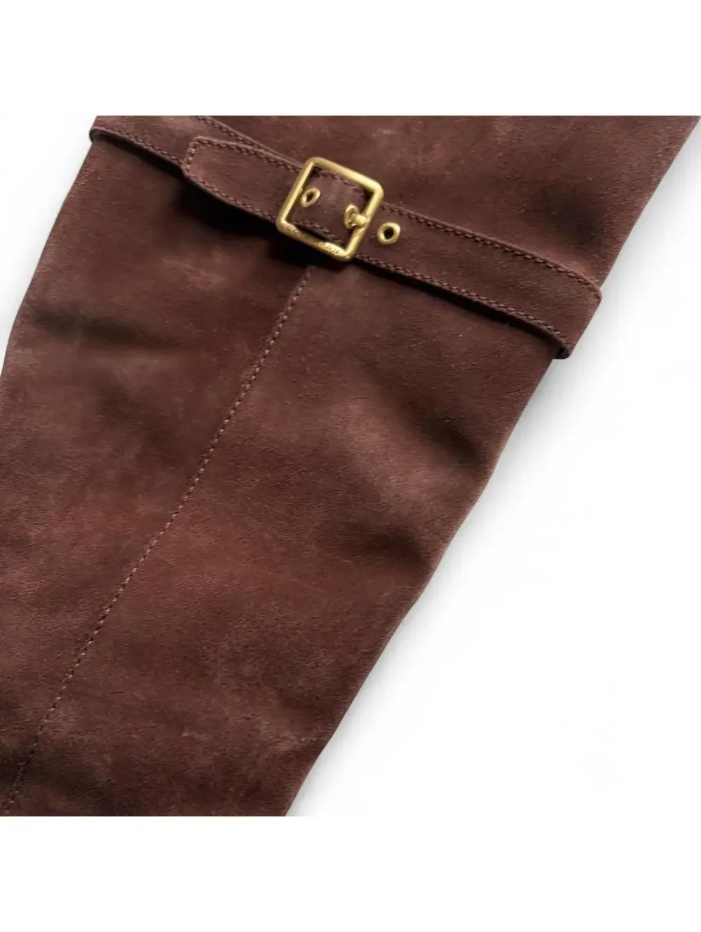 Cole Haan Brown Gold Buckle Leather Riding Boots Size 8